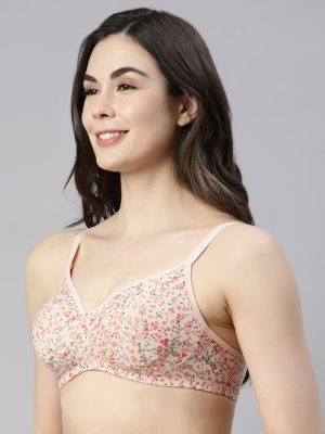 Peach Floral Cooling Tshirt Bra