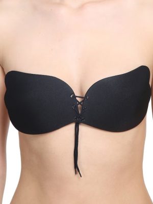 Sweet Pearl Black Strapless Bra