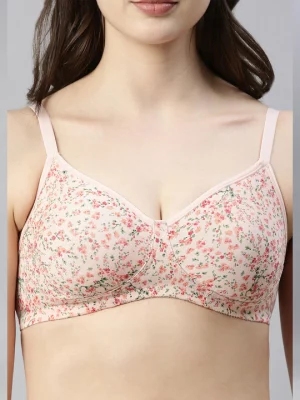 Peach Floral Cooling Tshirt Bra