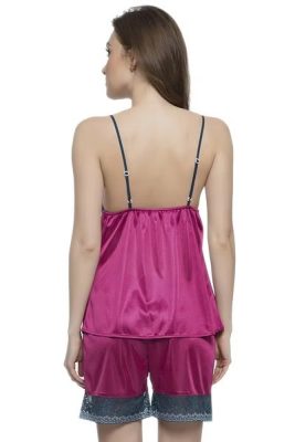 Chic Basic Cami Top & Shorts Set in Magenta