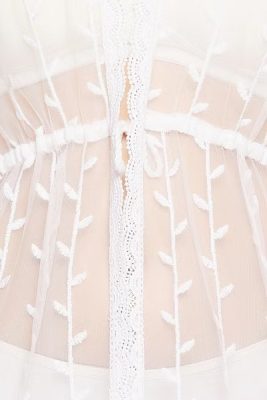 Sheer Robe in White - Mesh