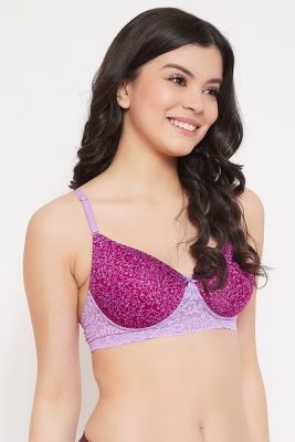 Wine Color Padded Bridal Bra - Non Wired Bra - Full Cup Bra