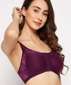 Spacer Cup Front Open Cotton Rich Bra
