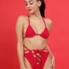 Hot Mid Rise Tie Up Bikini Lingerie Set