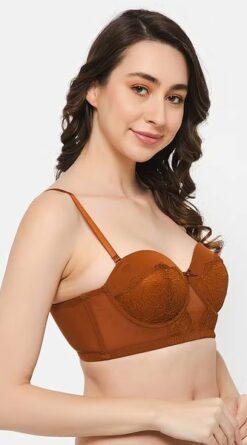 Balconette Bra in Brown