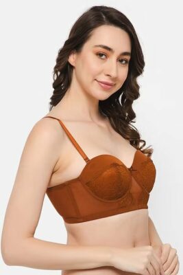 Balconette Bra in Brown