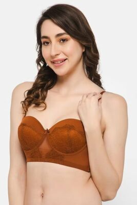 Balconette Bra in Brown