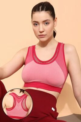 Sports Bra in Pink Medium Impact