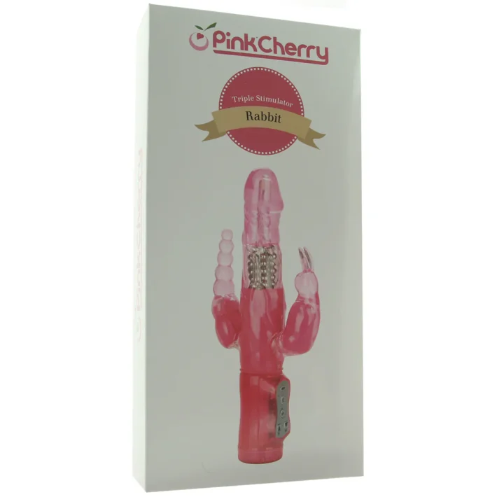 Pink Cherry Triple Stimulator Rabbit Vibrator