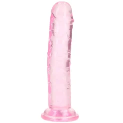 RealRock Crystal Clear Jelly 6 Inch Dildo in Pink