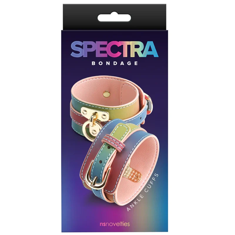 Spectra Bondage Ankle & Hand Cuffs in Rainbow