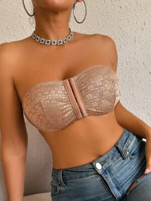 Women Regular Casual Lace Patchwork Tube Top Bra