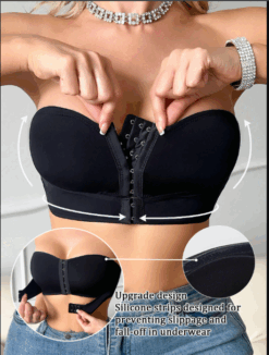 Double Front Clasp Pushup Padded Bra