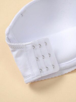 Women's Solid Color Strapless Bra With Underwire