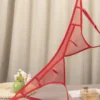 MLeyhoice Women's Sexy & Comfortable Red Mesh Soft Bra