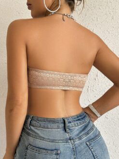 Women Regular Casual Lace Patchwork Tube Top Bra