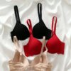 3PCS Elegant Ribbed Lace Underwire Push-Up Bra