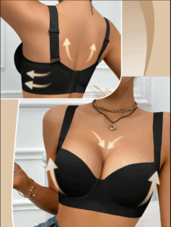Black Comfortable Lingerie Bra Women's Anti Sagging Lingerie Bra