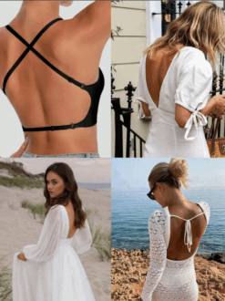 Women's 1 Piece Seamless Backless Bra With Backless Design