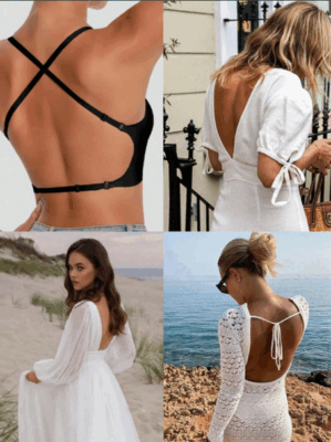 Women's 1 Piece Seamless Backless Bra With Backless Design