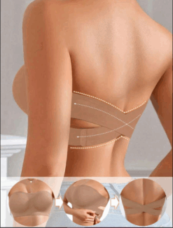 Sexy Side Closure Seamless Criss Cross Back Wireless Bra