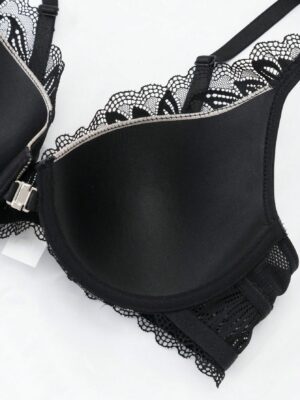 Sexy Lace Padded Front Closure Underwire Push Up Bra