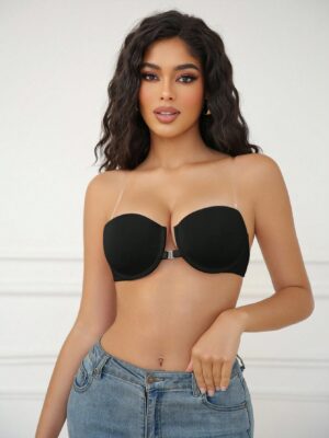 Front Closure 12 Cup Strapless Balconette Bra