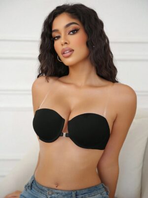 Front Closure 12 Cup Strapless Balconette Bra