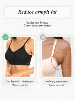 2pcs Women's Seamless Backless Bra Underwear