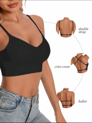 2pcs Women's Seamless Backless Bra Underwear