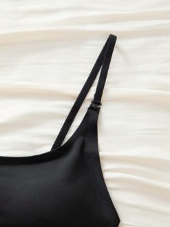 Black No Show T-Shirt Bra Wire-Free & Concealed Clasp