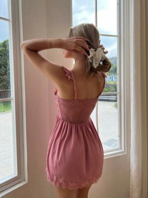 ZzzCrew French Lace Romantic Lingerie Set Sexy Nightgown