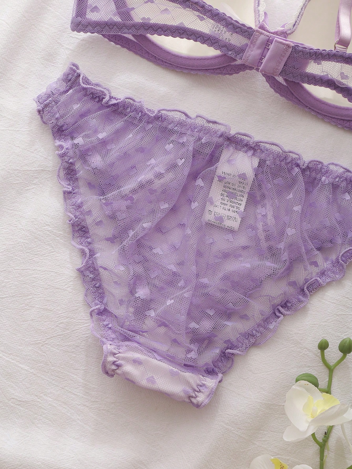 PinupPomp Women's Sexy Solid Color Lace Lingerie Set