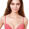Everyday Pushup Padded Wired Cotton Bra - Coral