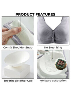 Full Coverage Removable Padding Front Open Maternity Bra