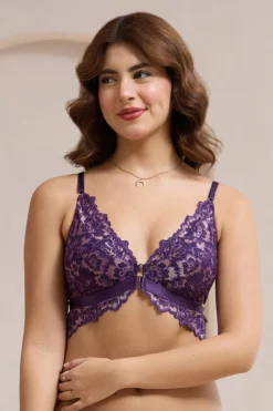 Lace Padded Non-Wired Demi Bra