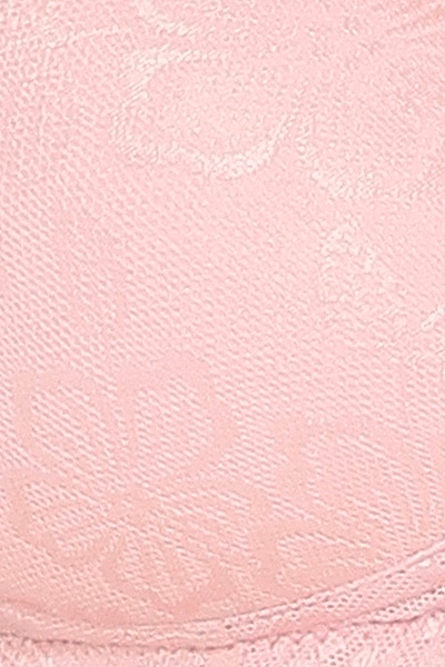 Lightly Padded Non-Wired Full Coverage Bra in Baby Pink - Lace