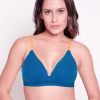 Moroccan Blue Non Padded Wirefree Everyday Plunge Bra