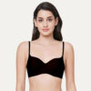 Non Wired Everyday Wear Seamless T-Shirt Bra - Black