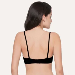 Non Wired Everyday Wear Seamless T-Shirt Bra - Black