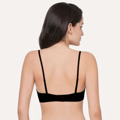 Non Wired Everyday Wear Seamless T-Shirt Bra - Black