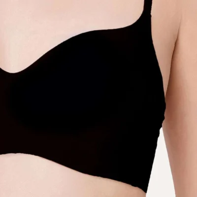 Non Wired Everyday Wear Seamless T-Shirt Bra - Black