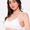 Non-Wired Full Coverage Multiway T-shirt Bra in White - Cotton
