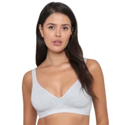 Non-Wired Full Cup Everyday Wear T-shirt Bra - Grey
