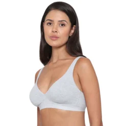 Non-Wired Full Cup Everyday Wear T-shirt Bra - Grey