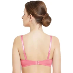Non-wired Bridal Wear Medium coverage Lace Bra - Pink