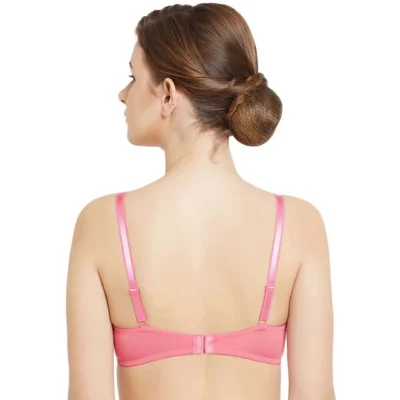 Non-wired Bridal Wear Medium coverage Lace Bra - Pink