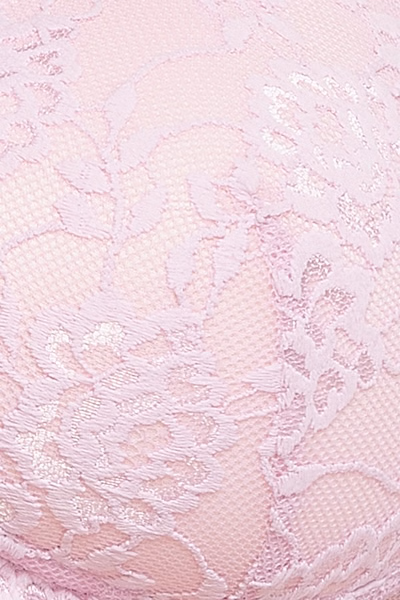 Padded Non-wired Full Cup Multiway Bridal Bra in Baby Pink - Lace