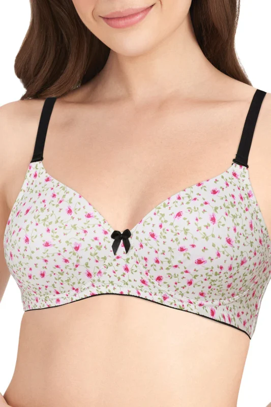 Padded Non-wired T-shirt Bra - Camelia Rose Pr