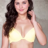Padded Underwired Demi Cup Bra in Lemon Yellow